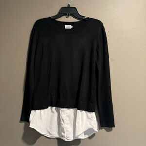 Cielo Layered Knit Top Size Large